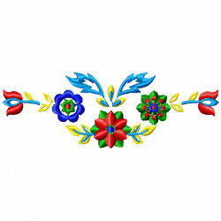 Flowers And Tree Embroidery Design 10